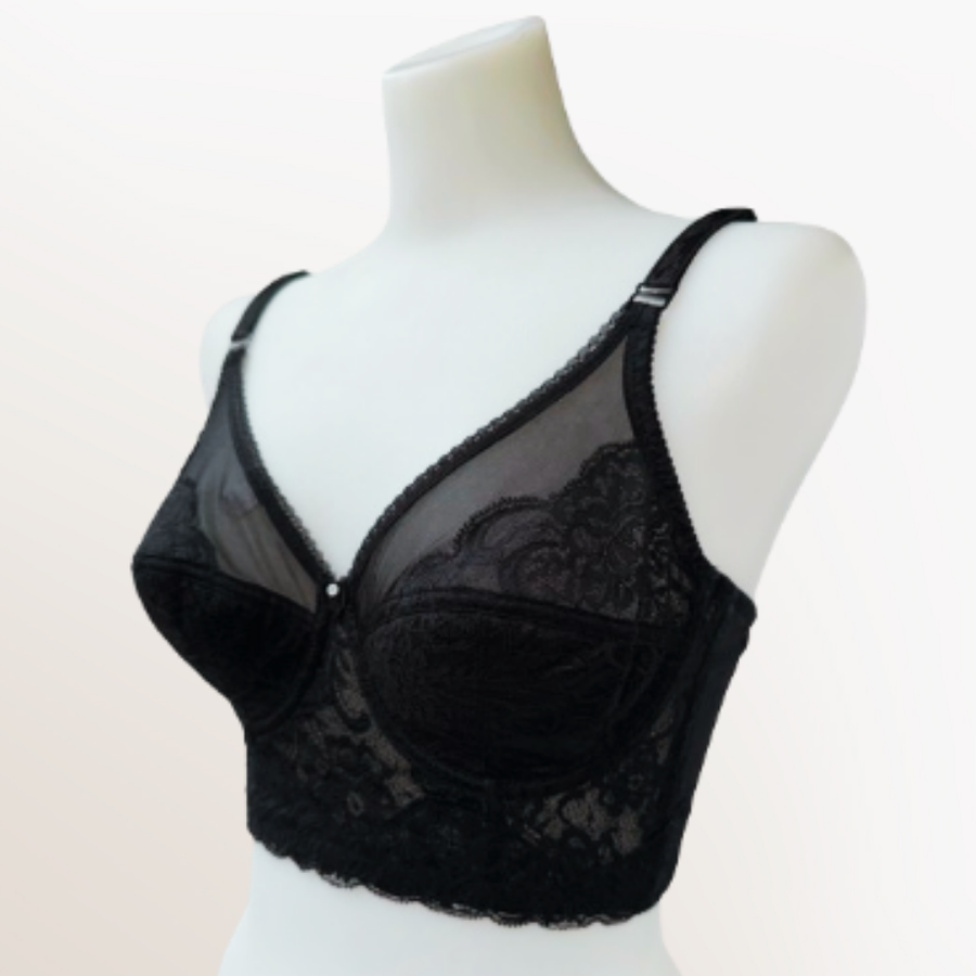 ＥｌｅＭｏｉ エレモア セミロングブラジャー／パープル・ブラック・モカ（カラー３色）