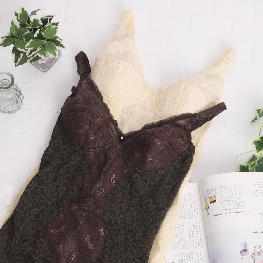 ＥｌｅＭｏｉ エレモア ロングボディスーツ／シャンパン・ショコラ（カラー２色）