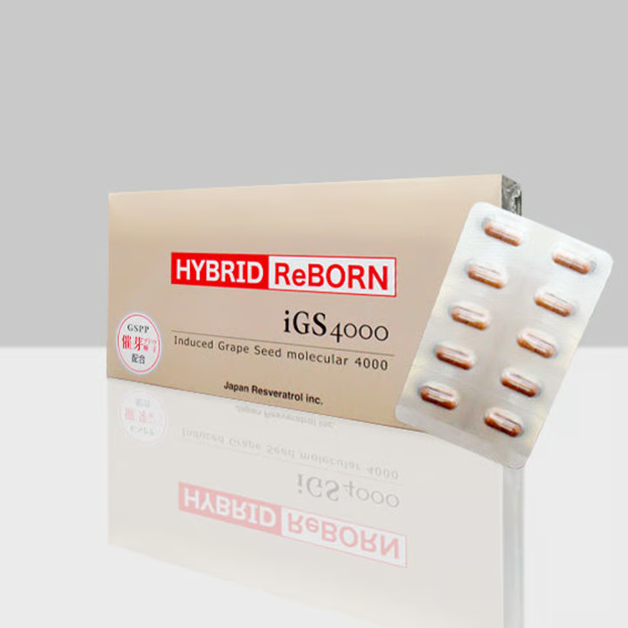 ハイブリッドリボーン／ｉＧＳ４０００ レスベラ　（３０カプセル）特許成分 催芽ブドウ種子・ＧＳＰＰ高配合
