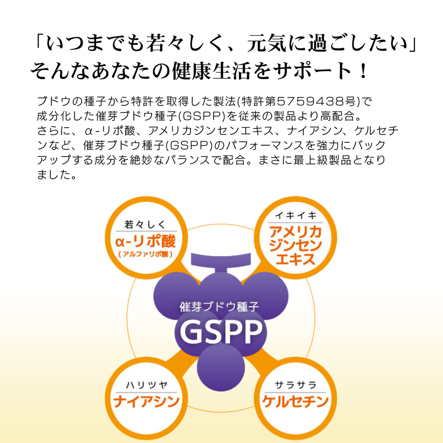 ハイブリッドリボーン／ｉＧＳ４０００ レスベラ　（３０カプセル）特許成分 催芽ブドウ種子・ＧＳＰＰ高配合