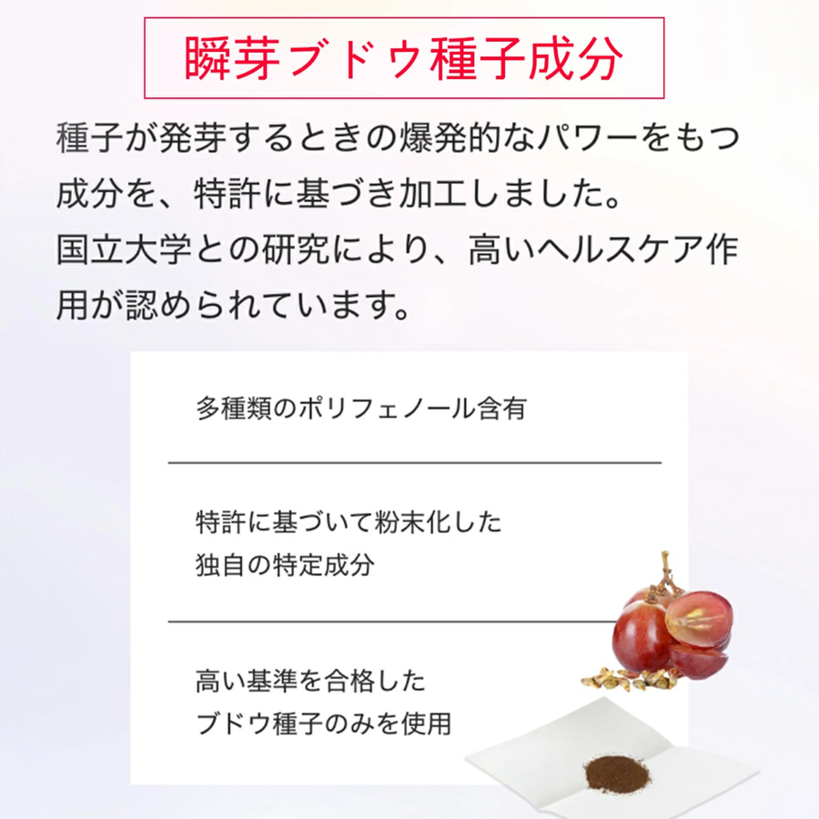 ハイブリッドリボーン／ｉＧＳ４０００ レスベラ　（３０カプセル）特許成分 催芽ブドウ種子・ＧＳＰＰ高配合