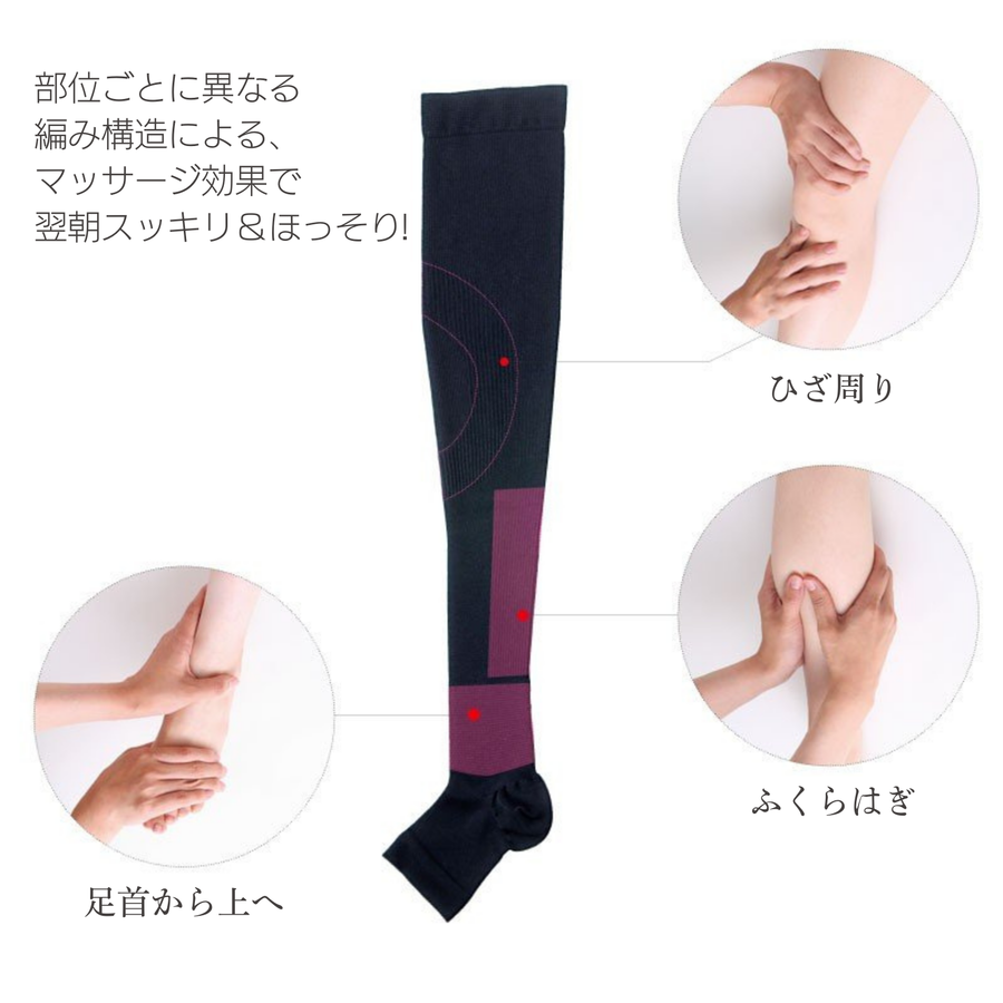 Ｂｅ-ｆｉｔ ビーフィット リラクエステ うるおいソックス／２足組（ブラック）#一般医療機器  光電子®繊維