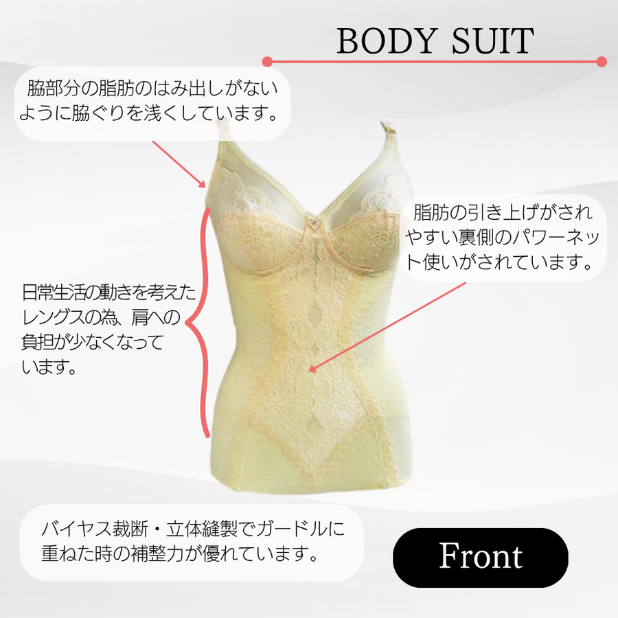 ＥｌｅＭｏｉ エレモア ボディスーツ／シャンパン・ショコラ（カラー２色）