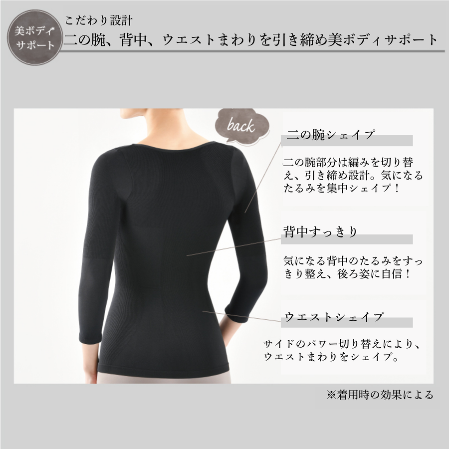 Ｂｅ-ｆｉｔ ビーフィット 燃活サポート 美姿勢インナー／光電子®繊維（ブラック）