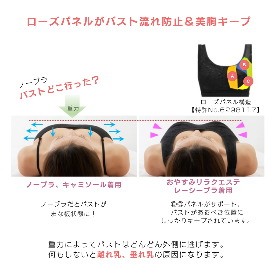 Ｂｅ-ｆｉｔ ビーフィット おやすみリラクエステ レーシーブラ／光電子®繊維（ブラック）