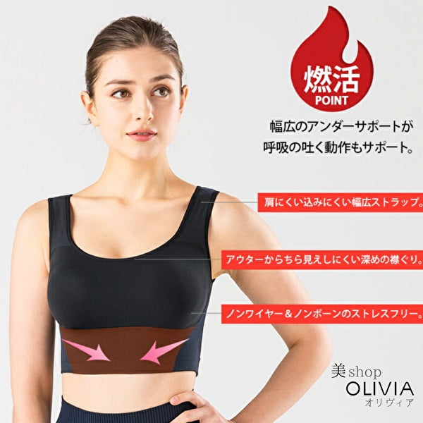 Ｂｅｆｉｔ　ビーフィット　燃活サポートトップス　ＮＥＷ／光電子繊維（ブラック）　ネコポス対応商品　光電子 エルローズ 姿勢 代謝 呼吸 インナー ダイエット 運動 脂肪燃焼