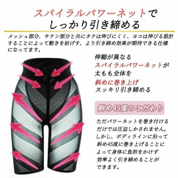 エクサスタイル　マイナスイオン　ガードル（カラー２色）／体型補正下着