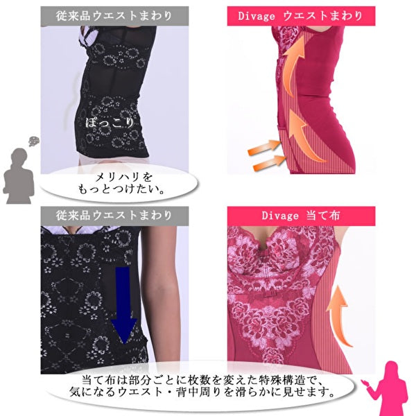 エルローズ　Divage　ディヴァージュ　ボディシェイパー（カラー３色）　ＮＥＷ　補正下着・光電子繊維・下腹・背筋ボディスタイル