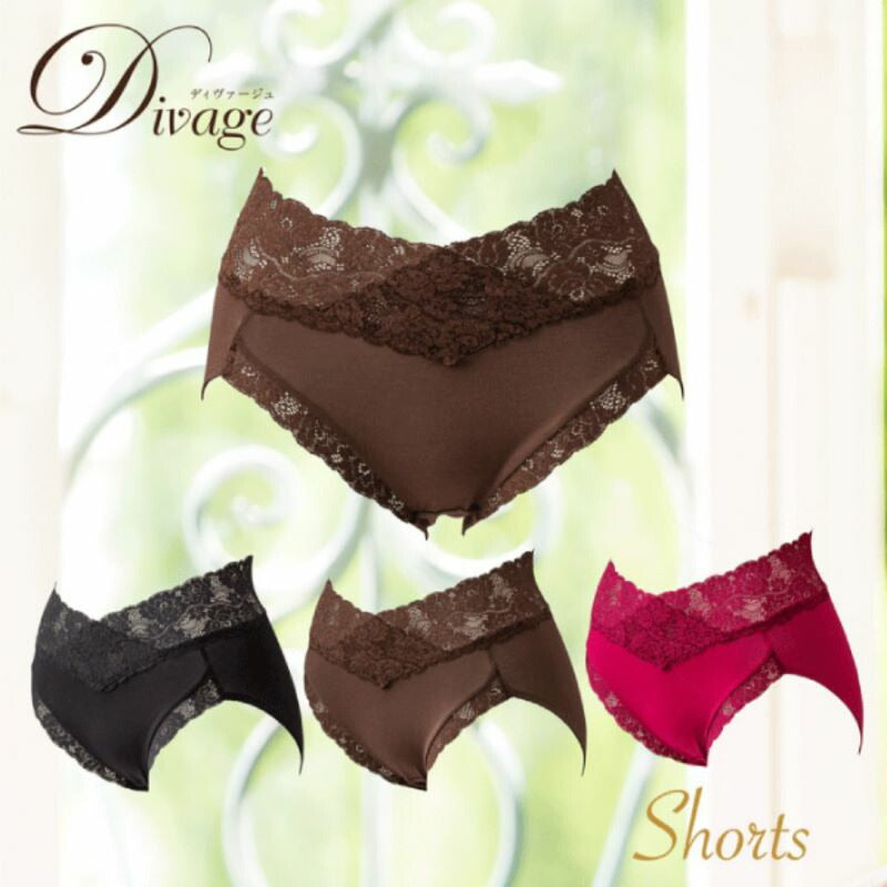 エルローズ　Divage　ディヴァージュ　ショーツ　（カラー３色）ネコポス対応商品　ＮＥＷ　補正下着・ヒップ・太もも・ハイレグカット