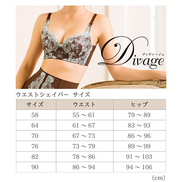 エルローズ　Divage　ディヴァージュ　ウエストシェイパー　（カラー３色）　ＮＥＷ　補正下着・光電子繊維・下腹・背筋ボディスタイル