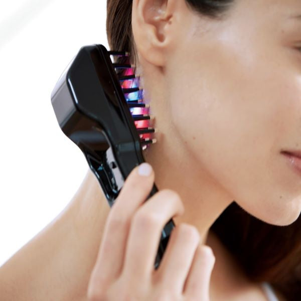 デンキバリブラシ（R）ＥＬＥＣＴＲＩＣ  ＢＡＲＩＢＲＵＳＨ 低周波 ヘアサロン ヘッドスパ 頭皮 スカルプケア フェイス ネック デコルテ 腰 全身ケア 振動 ヘアブラシ リラックス ピリピリ フェイスライン 電気刺激