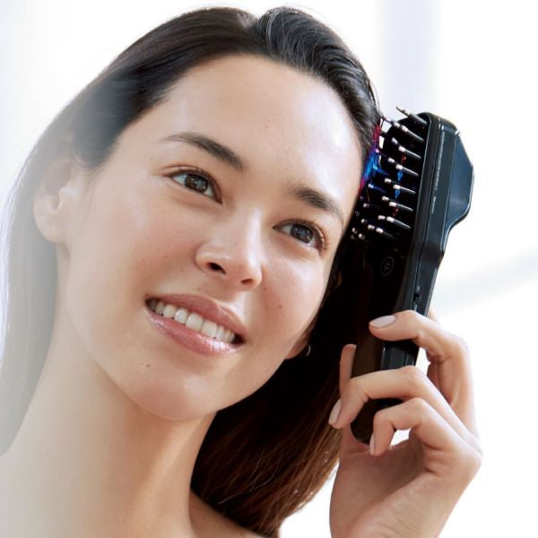 デンキバリブラシ（R）ＥＬＥＣＴＲＩＣ  ＢＡＲＩＢＲＵＳＨ 低周波 ヘアサロン ヘッドスパ 頭皮 スカルプケア フェイス ネック デコルテ 腰 全身ケア 振動 ヘアブラシ リラックス ピリピリ フェイスライン 電気刺激