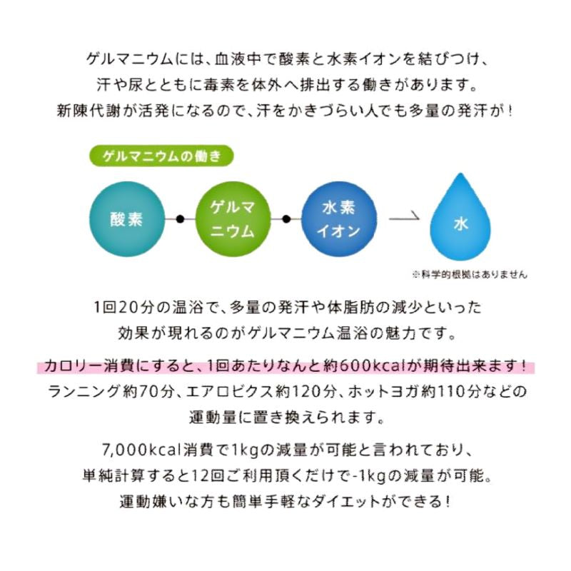 高純度 有機ゲルマニウム粉末／業務用 （１０ｇ） ゲルマニウム 温浴 手足温浴 発汗 フットバス 血行 新陳代謝 ダイエット 冷え性 疲れ 肌荒れ 便秘女性周期 デトックス 半身浴 プロユース