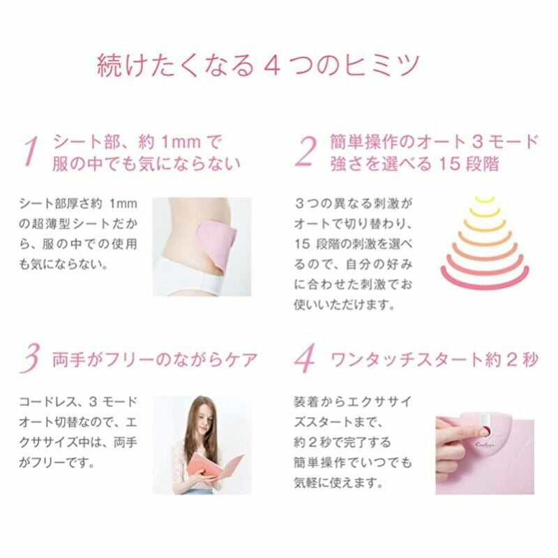 スリムデボーテ　ＥＭＳ美容機器　（ピンク）　ホームケア腰まわり 骨盤 歪み コンパクト ウエスト ヒップ 筋肉 脂肪 運動