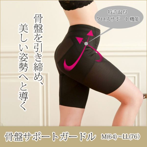 ミディアム補正 骨盤サポートガードル （カラー２色）ＴＹＬ７９ 骨盤 引締め 姿勢 ガードル 腰痛 肩こりむくみ 冷え ぽっこり 下腹 筋力 歪み 歩幅 運動機能クロス タムラ