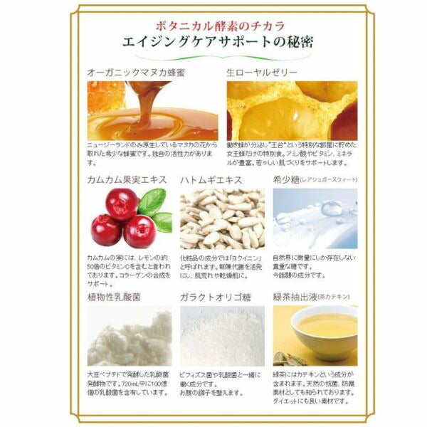 ラシンシア　ボタニカルザイム／高濃度植物酵素エキスドリンク　（７２０ｍｌ）　酵素 酵母 植物発酵 レスベラトロール ケルセチン 体サビ 代謝 美肌