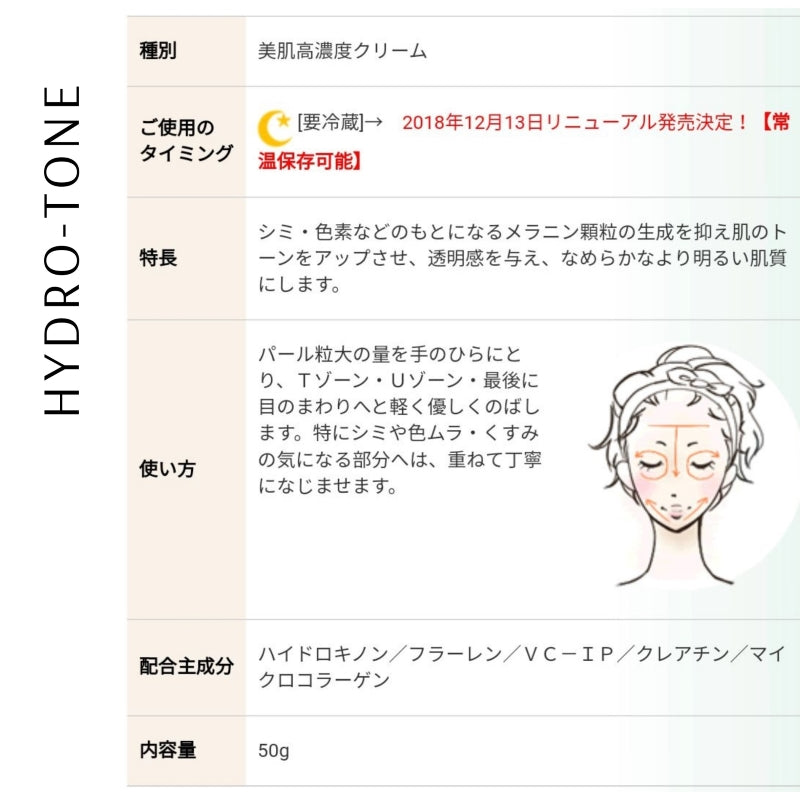 Ｍｏｒｅ　Ｒｉｃｈ／モアリッチ　ハイドロトーン（５０ｇ）#美肌高濃度クリーム ハイドロキノン トーン 透明感 なめらか 明るい シミ 色素 メラニン ブライトニング フラーレン ドクターシューティカル