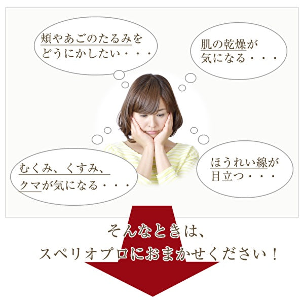 スペリオプロ　マイクロカレント美容ローラー　小型軽量・コロコロ・引き締め・ソーラー・チタン・敏感肌・携帯・コードレス・防水